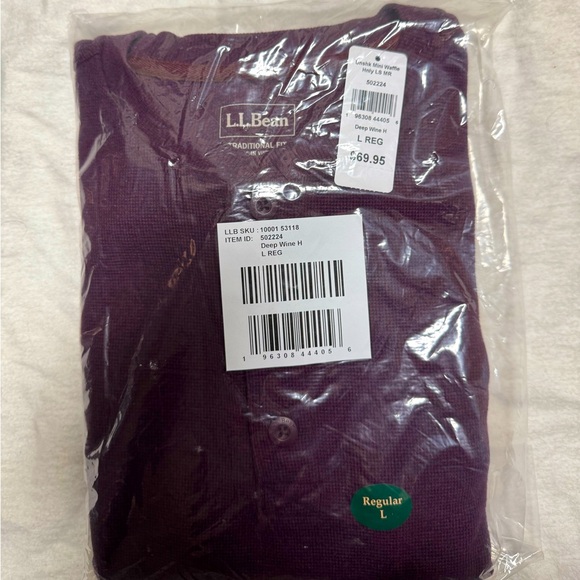 L.L. Bean Other - L.L. Bean Purple Henley Shirt